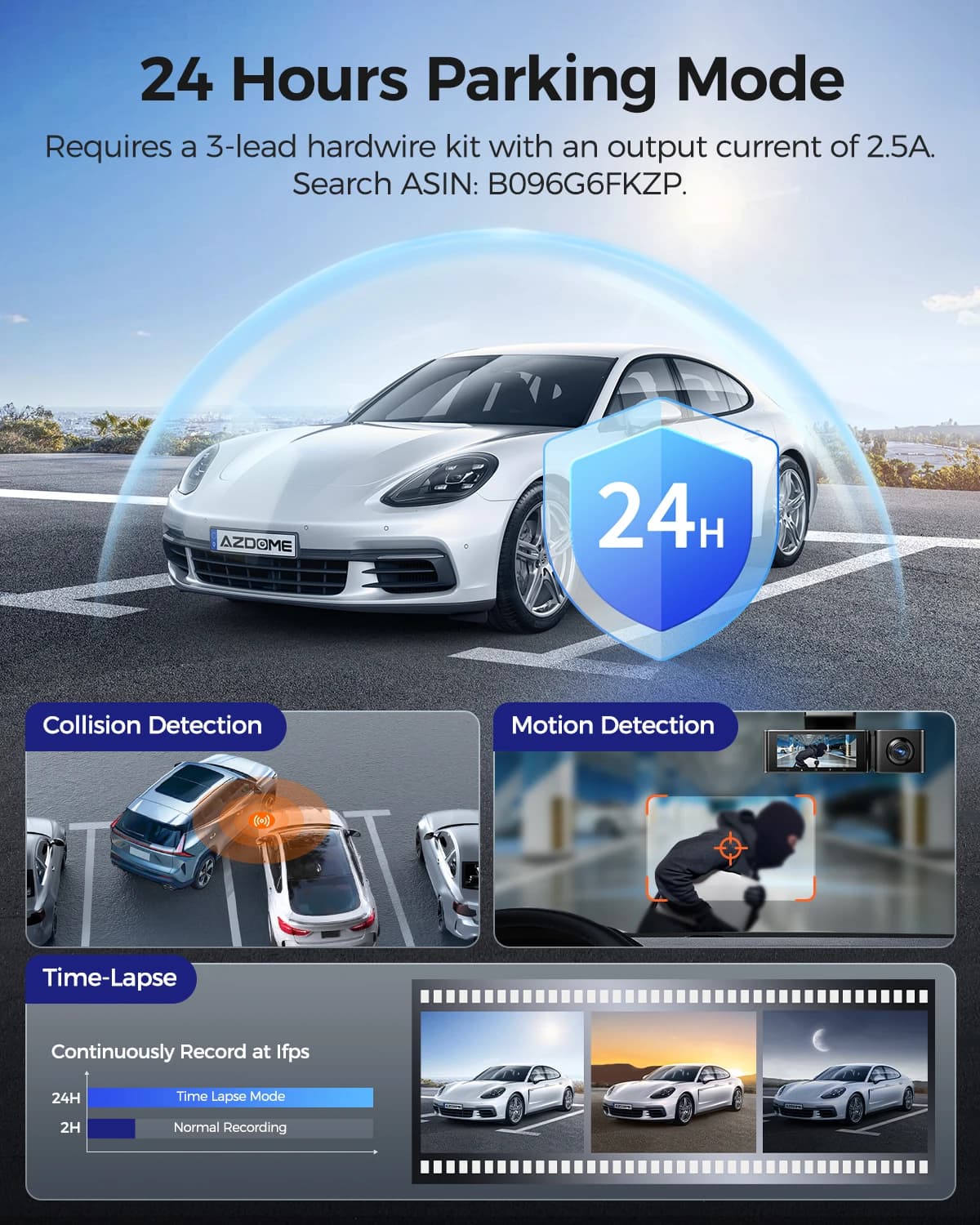 מצלמת רכב AZDOME M550 Max 4K עם GPS ו-WiFi — מבצע - תמונה 6