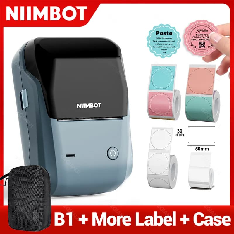 מדפסת מדבקות תרמית אלחוטית Niimbot B1 — בלי דיו, מהטלפון