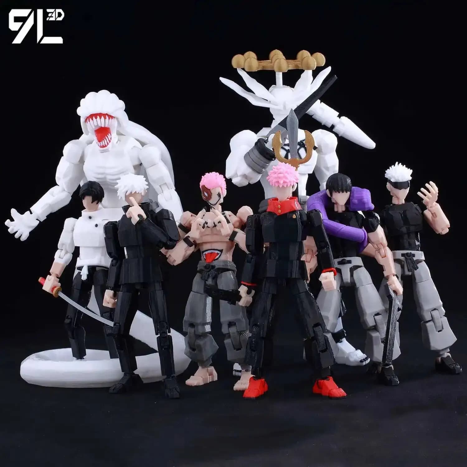 דמויות פעולה של Jujutsu Kaisen Sukuna Yuji Yuta Satoru Gojo Lucky Dummy 13 Movable Shapeshift מודפסות בטכנולוגיית 9L3D