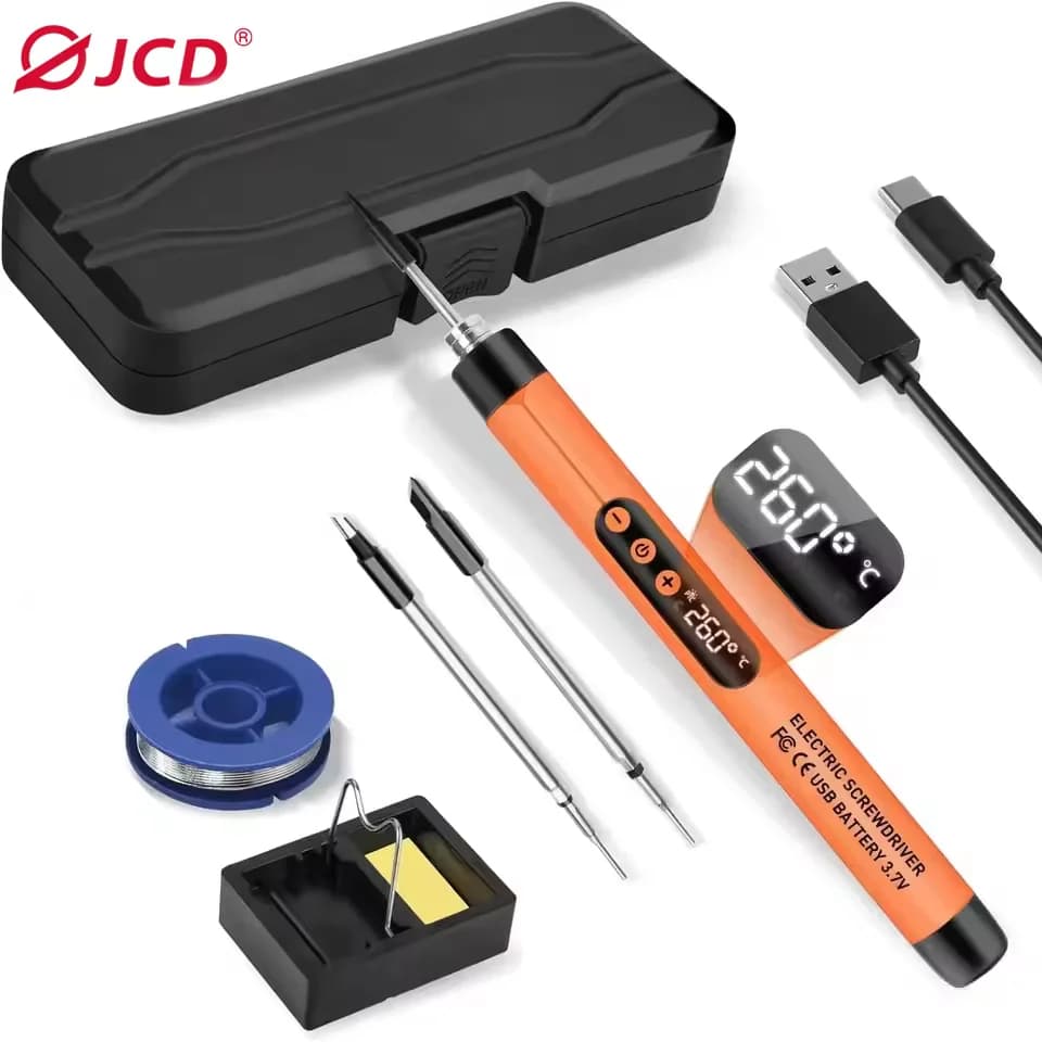 סולדרת דיגיטלית אלחוטית USB עם טמפרטורה מתכווננת 300-450 ℃   סוללת Type-C בנפח 1000mAh כלי עבודה חכם להידוק ולהלחמה