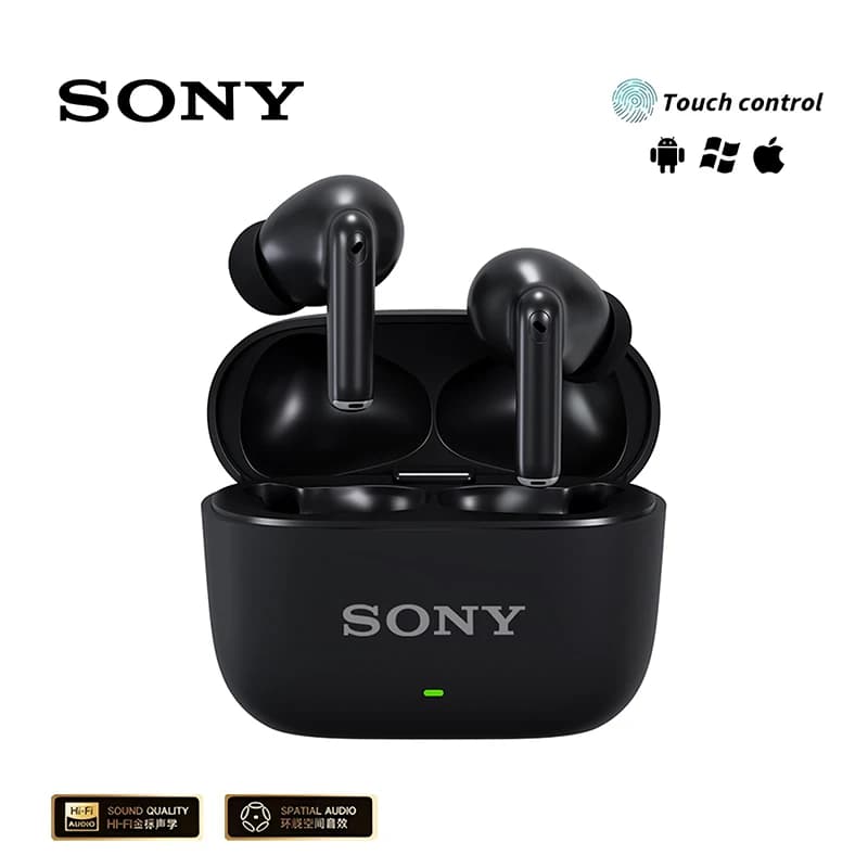 אוזניות אלחוטיות Sony S300 המקוריות עם Bluetooth, אוזניות True Stereo Sport Game TWS Earbuds באוזן עם מיקרופון מגע