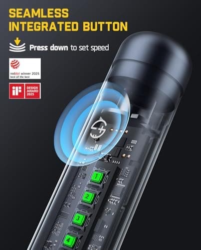 מכשיר רוטרי אלחוטי Fanttik F2 Master — חריטה, ליטוש, שיוף וקידוח | 35 אביזרים, 5 מהירויות - תמונה 3